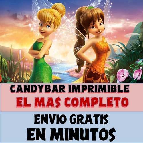 Kit Imprimible Candy Bar Tinker Bell El Mas Completo
