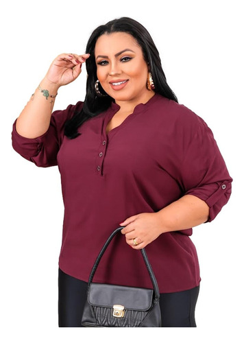 Blusa Camisa Camisete Social Plus Size 056