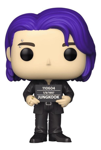 Boneco Funko Pop Bts Jung Kook Com Placa Policial 10cm