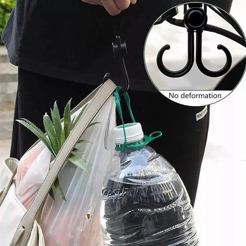 Ganchos Para Cochecito 360° De Bebé Para Colgar 10 Piezas Negro