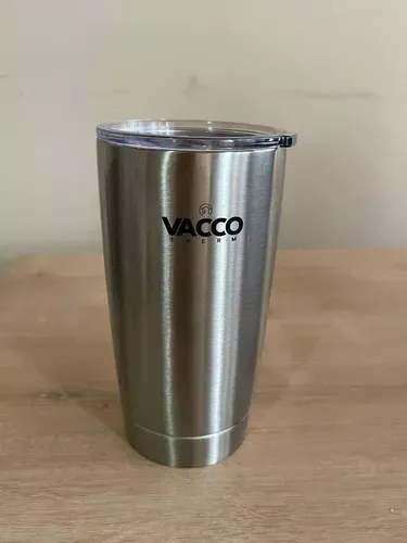 COPO TÉRMICO DE INOX COM TAMPA EM ACRÍLICO 650ML - VACCO