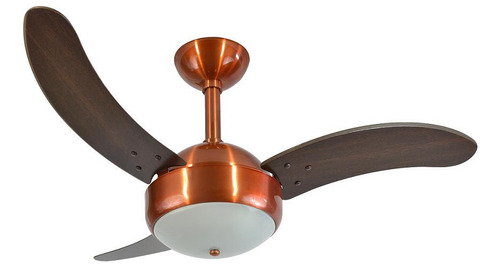 Ventilador De Teto Cobre 3 Pás Mdf Tb 110v+controle 1007