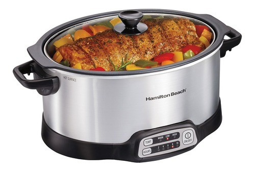 Olla De Cocción Lenta Hamilton Beach 33662 Programable, 6 L,