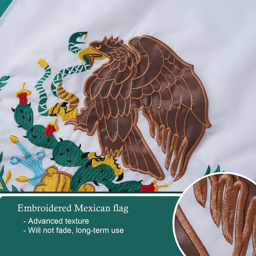 Bandera De Mexico Bradford De 30cm X 45cm Para Exterior