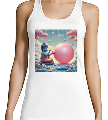 Musculosa Mujer Buda Buddha Bubblegum Chicle Globo M4