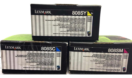 Toner Original Lexmark 808s Colores Cx-310 Paq 3 Pzas