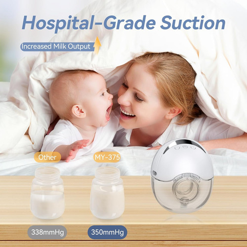 Extractor De Leche Portátil Manos Libres My-375 - Succión Fu