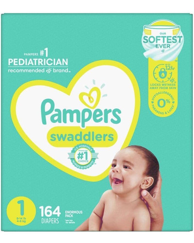 Caja 164 Ppaales Desechable Recin Nacidos Ppamppers Swaddler