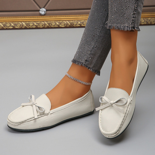 Zapatos Casuales Con Hebilla De Cadena Y Punta Redonda Para