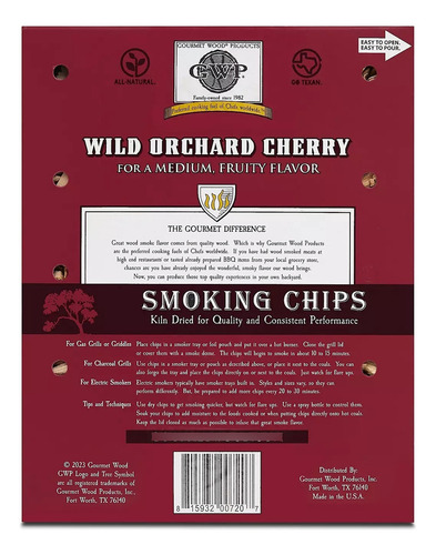 Astillas Ahumar Gourmet Wood Cherry Wild 1 Kg