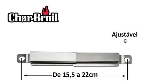 Tubo Transferência Inox Ajustável G Churrasqueira Char Broil