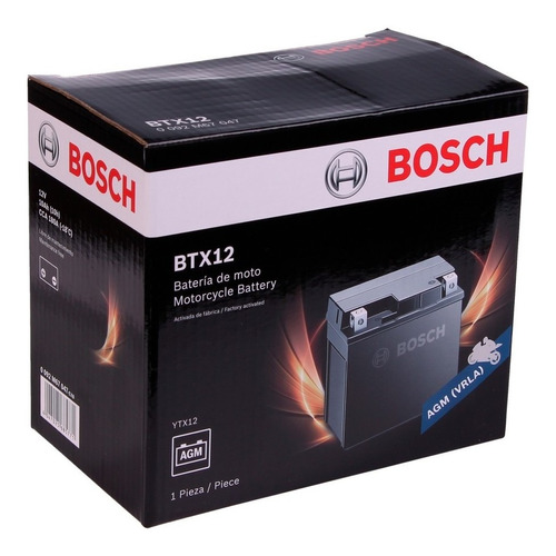 Bateria Moto Bosch Btx12 Ytx12 Artic cat 300