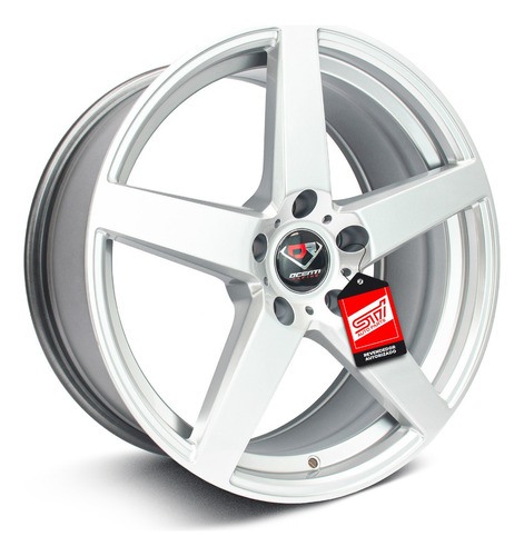 Jogo Roda Vossen Cv3 Aro 18x8 5x114 Et35 Hiper Prata + Bico