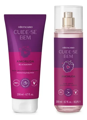 Combo Cuide-se Bem Amoruda: Body Splash 200ml + Loção Corporal 200ml