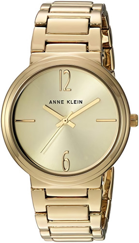 Reloj Anne Klein Modelo Ak3168chgb 100% Original Para Dama Color de la correa Dorado Color del bisel Dorado Color del fondo Dorado