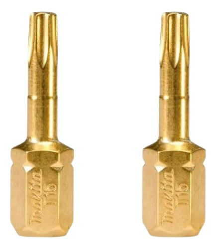 2 Puntas Atornilladoras Makita T15 Impact Gold 25 Mm B-28400