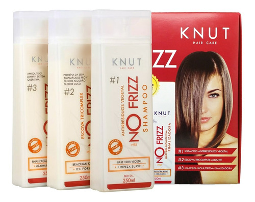 Kit Escova Alisante Knut No Frizz Ação Tricomplex