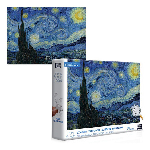 Quebra-cabeça Montado - A Noite Estrelada - Van Gogh