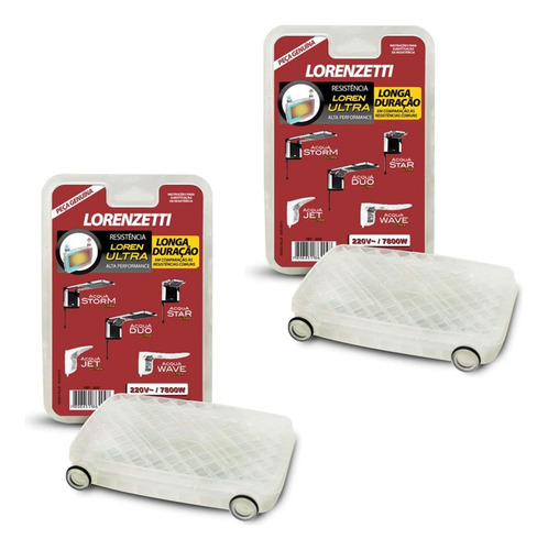 Lorenzetti 2 Pack Regadera Eléctrica 220v 6800w