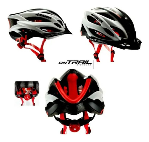 Casco Ciclismo Armor On Trail Bicicletas Ruta Mtb Luz Integr