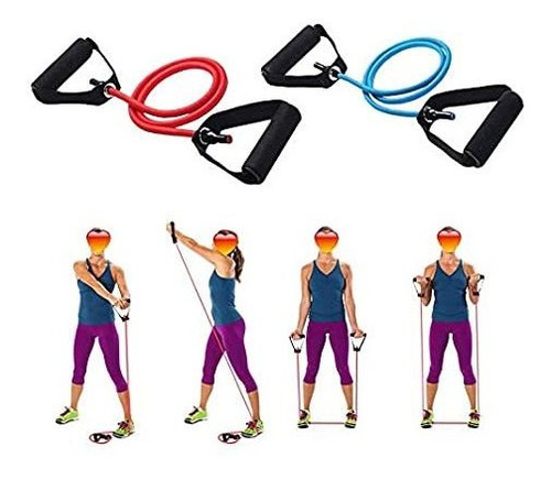 Imagen 7 de 9 de Bandas Elásticas Kit Teratubos Set X 4 Ejercicio Gym