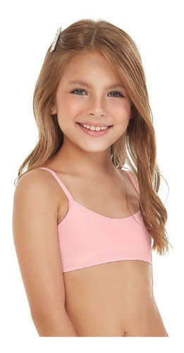 Imagem 7 de 8 de Kit 10 Sutiã Infantil Menina Top Básico Confortável