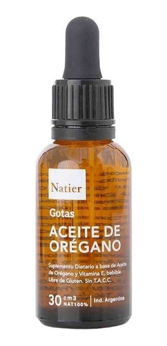 Imagen 1 de 1 de Aceite Esencial De Orégano 30 Ml - Natier