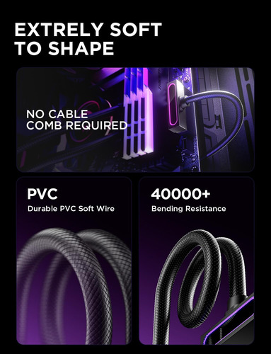 Cable De Extensión Asiahorse Hydrus-24 Pines Psu Para Pc Arg