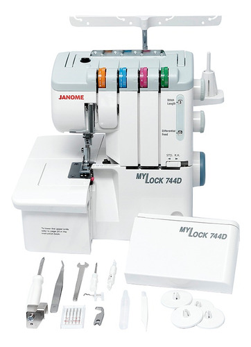 Máquina Overlock - Janome Mylock744d - Color Blanco
