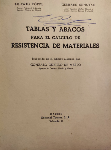 Tablas Y Abacos Para El Cálculo De Resistencia De Materiales (Reacondicionado)