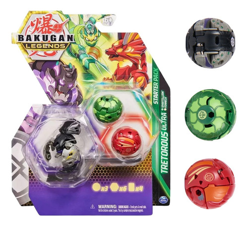 Set Bakugan Evolutions X3 Transformable Spin Master Original
