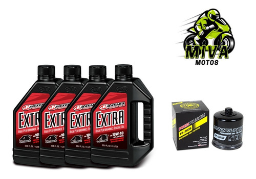 Kit Zx6r, Zx10r, Versys 1000 4l Maxima Extra 10w40+profilter