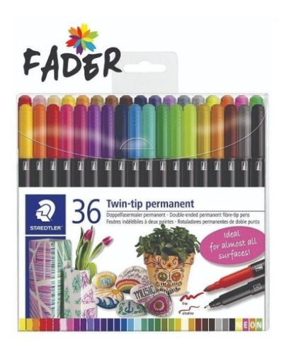 Marcadores Staedtler Twin Tip Permanent X 36 - B.norte