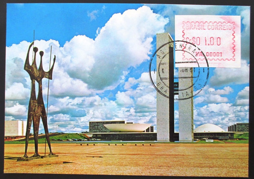 C6943  Cartão Postal De Brasilia Com Automato Nº 0001 Circul