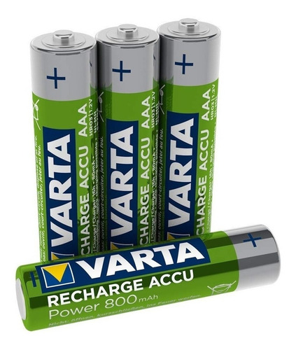 Imagen 2 de 2 de Pila AAA Varta Recharge Accu Power 56703 Cilíndrica - pack de 4 unidades