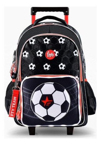  Mochila Carrito Born To Win 18'' C/ Luz Led- Footy Oficial