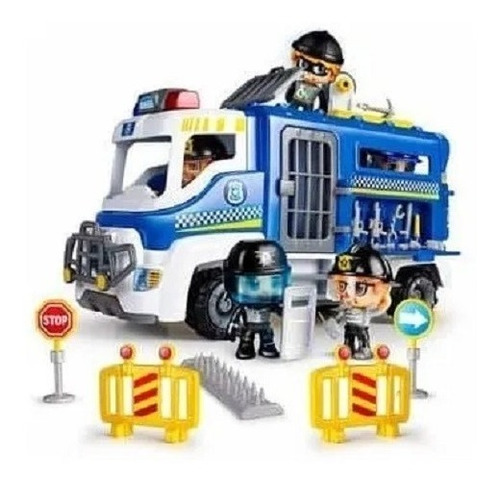 Imagen 5 de 8 de Pinypon Action Vehiculo Furgon Figuras Policia Ladron 14784