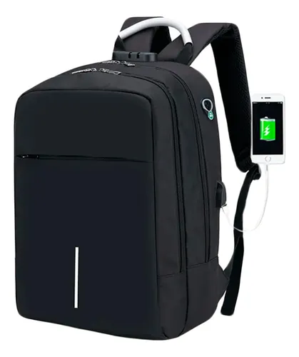 Mochila Antirrobo Candado Usb Backpack Impermeable Laptop