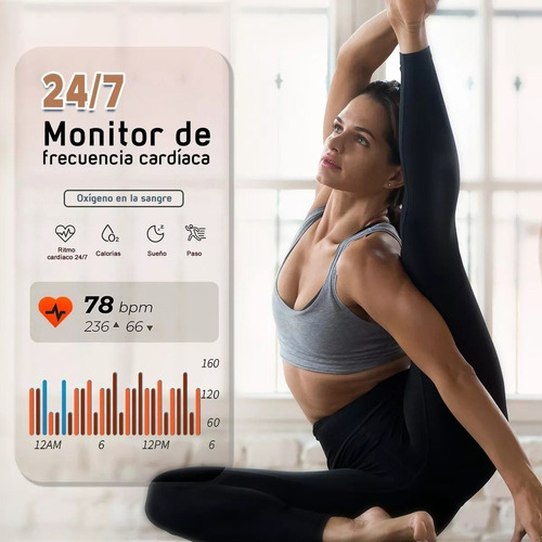 Smartwatch Mujer Reloj Inteligente Reloj Impermeable