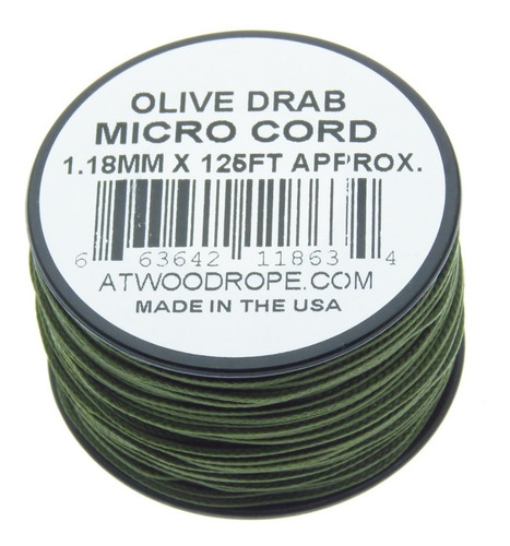 Rg1280 Rollo Parachute Cord Paracord Micro Cord Olivo