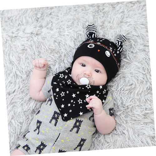 Gorro Bebé Unisex Con Babero De Algodón - Mitones, Bufanda