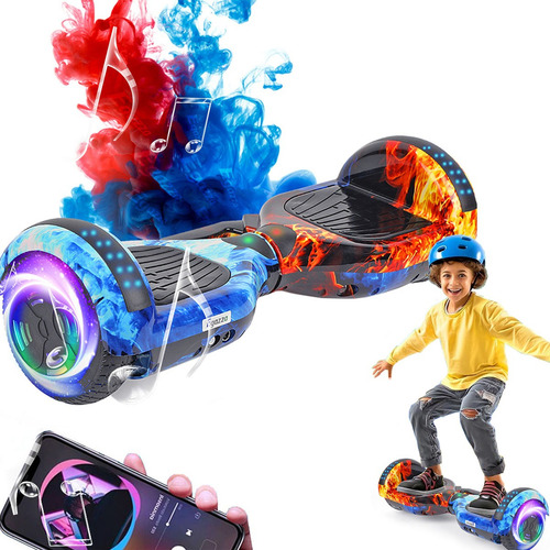 Hoverboard Elétrico Egazza K5 Gelo E Fogo Com Bluetooth