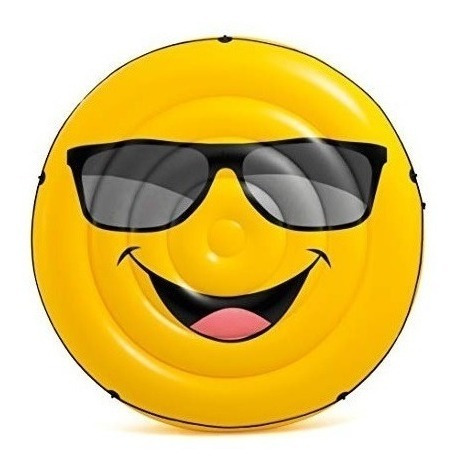 Inflable Emoji Alberca Cool Guy Island Intex Fiesta Pool