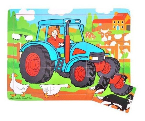 Bigjigs Bandeja Bj726 Juguetes Tractor Puzzle.