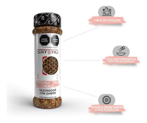 Imagen 4 de 8 de Furikake, Condimento Japonés De Salmón 45g