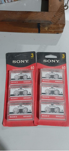 Microcassettes Sony Paquete De 6 Piezas De 60 Minutos