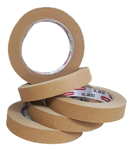 Cinta De Papel Kraft - Pack 5 Rollos 25mm X 50m