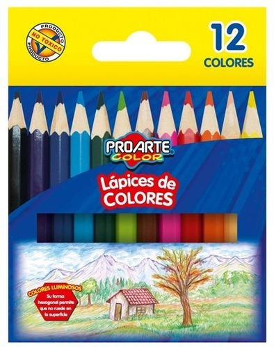 Lapices De Colores 12 Cortos Proarte