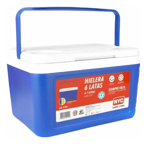Mini Hielera Recipiente Contenedor De Plástico 4.7 Lts