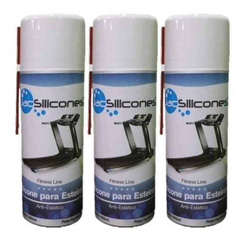 Kit 3 Silicone Lubrificante Esteira Ergométrica Jac 480ml